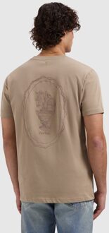 T-shirt Embroidered Vase Taupe  M Beige