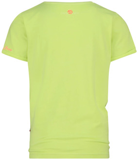 T-shirt Essentials Meisjes Katoen Neon Geel Maat 104