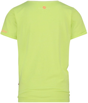 T-shirt Essentials Meisjes Katoen Neon Geel Maat 104