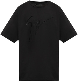 T-shirt Giuseppe Zanotti , Black , Heren - L,M,S