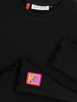 T-shirt heavy rib jersey antra voor meisjes in de kleur - maat 92 Houtskool