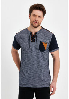 T-shirt heren abruzzo 4546-3 - maat S Blauw