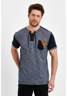 T-shirt heren abruzzo 4546-3 - maat XXL Blauw