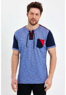 T-shirt heren amiri 4546-2 - maat L Blauw