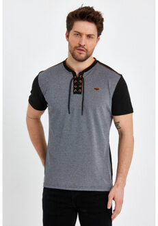 T-shirt heren azzano 4545 Zwart - S