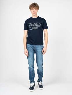 T-shirt Heren Blauw - maat
