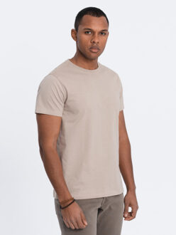 T-shirt heren warm grijs vidalgo Beige - L
