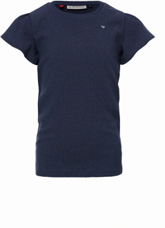 T-shirt indigo crincle voor meisjes in de kleur Blauw - 92