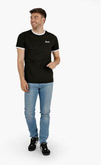 T-shirt kapitein /wit Zwart - XXL