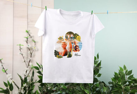 T-shirt kinderen wit Achterkant 3 - 4 jaar