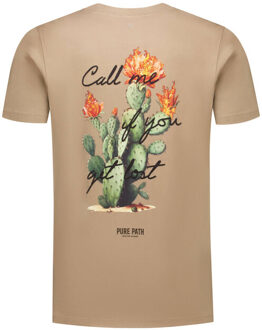 T-shirt korte mouw 25030107 Taupe - XL