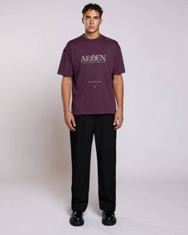 T-shirt korte mouw a222430071 floren Bordeaux - S