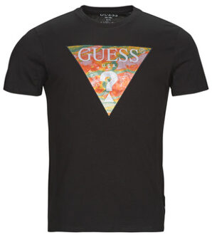 T-shirt Korte Mouw Guess  SS BSC ABSTRACT TRI LOGO TEE