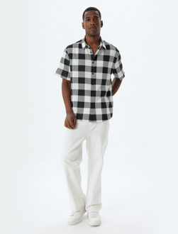 T-SHIRT KORTE MOUW Overhemdkraag Korte mouw Overhemd Zwart