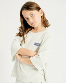 T-shirt kyko02bge - maat 152 Grijs