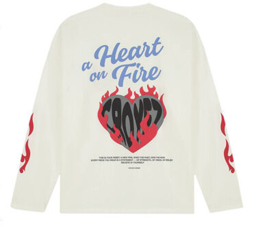 T-shirt lange mouw crb30026007 - maat L Ecru