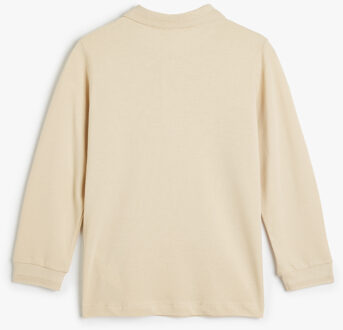 T-SHIRT LANGE MOUW POLO Polokraag Lange mouw T-shirt Beige