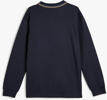 T-SHIRT LANGE MOUW POLO Polokraag Lange mouw T-shirt Navy