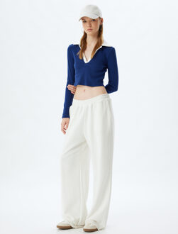 T-SHIRT LANGE MOUW Polokraag Korte mouw T-shirt Navy