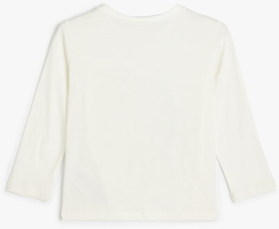 T-SHIRT LANGE MOUW Ronde kraag Korte mouw T-shirt Ecru