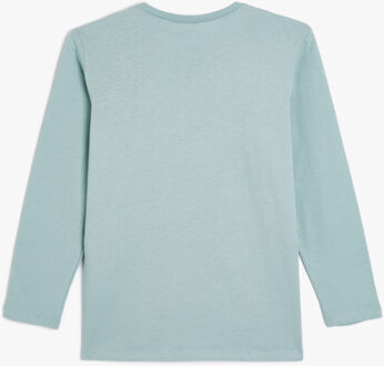 T-SHIRT LANGE MOUW Ronde kraag Lange mouw T-shirt Blauw