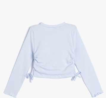 T-SHIRT LANGE MOUW Ronde kraag Lange mouw T-shirt Blauw