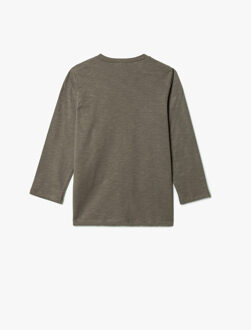 T-SHIRT LANGE MOUW Ronde kraag Lange mouw T-shirt Donkergrijs