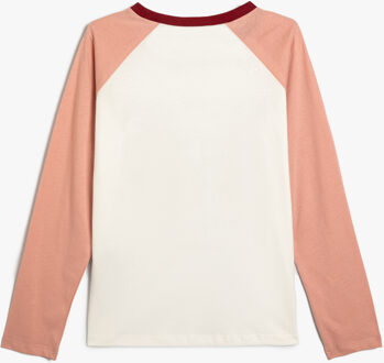 T-SHIRT LANGE MOUW Ronde kraag Lange mouw T-shirt Ecru