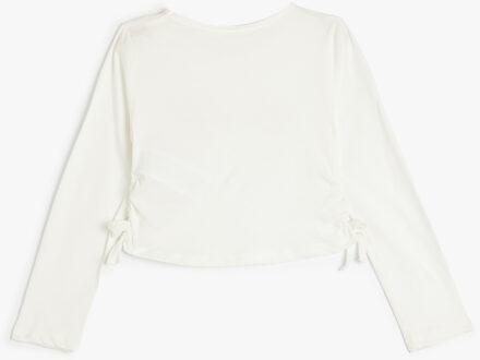 T-SHIRT LANGE MOUW Ronde kraag Lange mouw T-shirt Ecru