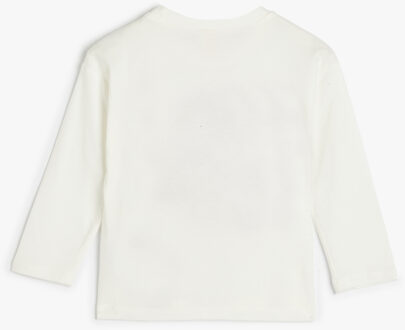 T-SHIRT LANGE MOUW Ronde kraag Lange mouw T-shirt Ecru