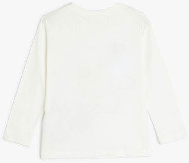 T-SHIRT LANGE MOUW Ronde kraag Lange mouw T-shirt Ecru