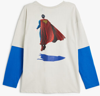 T-SHIRT LANGE MOUW Ronde kraag Lange mouw T-shirt Grijs