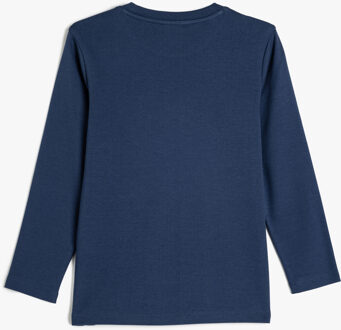 T-SHIRT LANGE MOUW Ronde kraag Lange mouw T-shirt Navy