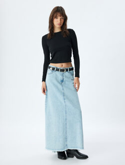 T-SHIRT LANGE MOUW Ronde kraag Lange mouw T-shirt Zwart