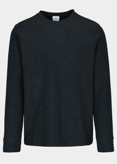 T-shirt lange mouw rundhals shirt longsleeve 219018502/654 - maat M Blauw