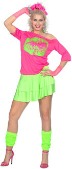 T-shirt Lips 80's Neon Pink Roze