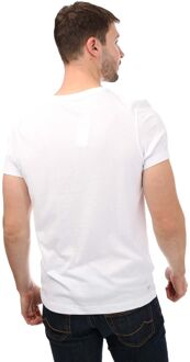 T-shirt - Mannen - wit,navy