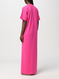 T-shirt Maxi Jurk Met Zijsplit Klaproos