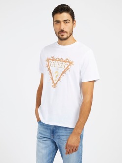 T-Shirt Met Driehoeklogo Wit