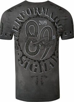 T-shirt met een was met schedelprint Donkergrijs - L