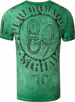 T-shirt met een was met schedelprint - maat S Groen
