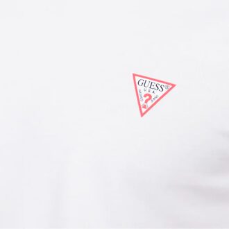 T-Shirt Met Klein Driehoek Logo Wit