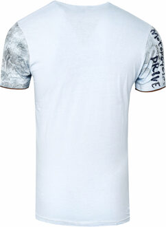 T-shirt met knoopsluiting wassen - maat L Lichtblauw