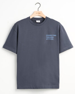 t-shirt met korte mouwen arvin Blauw - S