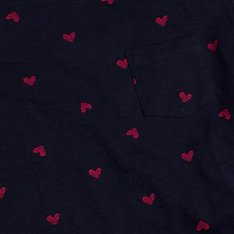 T-shirt met korte mouwen en zak 601389 voor meisjes Blauw