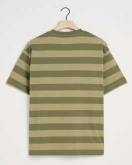 t-shirt met korte mouwen romeo stripe Groen - L