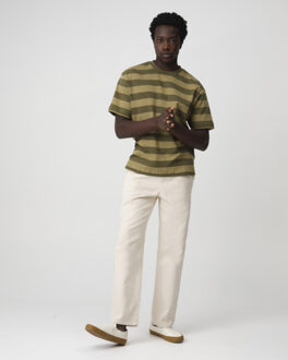 t-shirt met korte mouwen romeo stripe Groen - XL