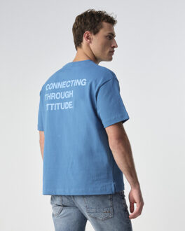 t-shirt met korte mouwen roose - maat L Blauw