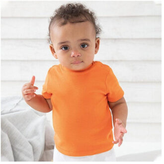T-shirt met korte mouwen voor baby's Oranje - 68