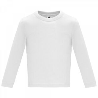 T-shirt met lange mouwen voor baby's Wit - 68